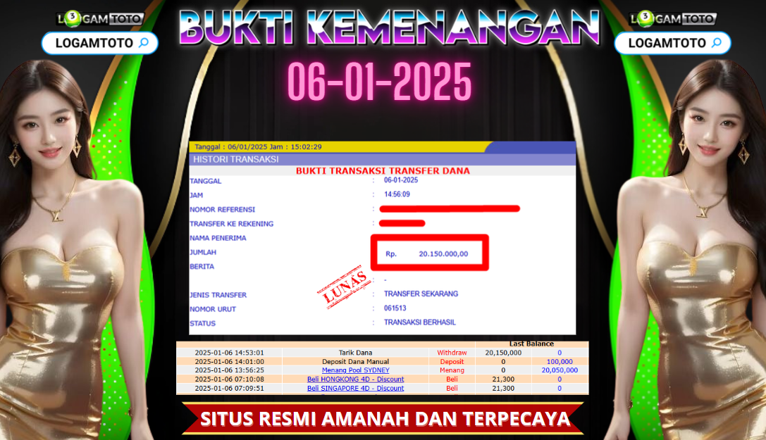 SELAMAT KEPADA MEMBER SETIA LOGAMTOTO BERHASIL JACKPOT DI PERMAINAN TOGEL SYDNEY LOTTO